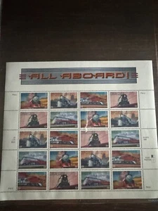 Scott #3333-37 All Aboard American Trains Sheet of 20 33¢ Stamps (1999) - Picture 1 of 2