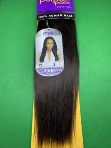Outre Premium_Viola_Confezione 100% Capelli Umani Tessuto Yaki_12"_#2 - Foto 1 di 3