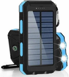 2021 Waterproof Solar Power Bank 10000mAh Portable External Battery Charger US - Picture 1 of 17