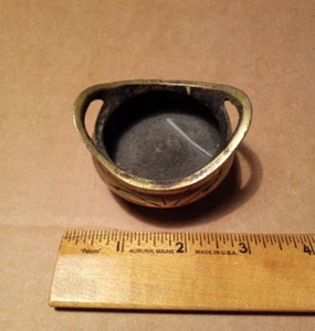 Quemador de incienso antiguo pequeño de bronce hecho en China chino - Imagen 1 de 8