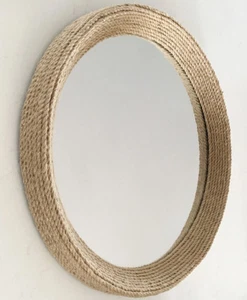 Coastal Nautical Hampton Style Round Rope Mirror Medium 50cm - Picture 1 of 4