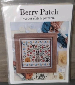 Berry Patch Cross Stitch Pattern Hello Bird Bunny Bee Liz Mathews - Picture 1 of 3