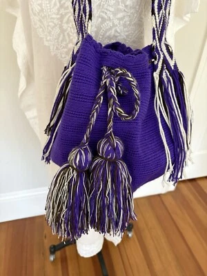 Bolso Wayuu Mochila Auténtico 100% Colombiano Grande Foto 1 de 3