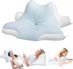 Cervical Pillow for Neck Pain Relief, Contour Memory Foam Pillow for Sleeping, - Picture 1 of 5