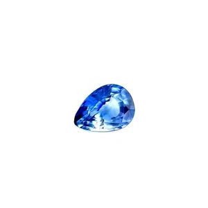 0.53ct UNIQUE Bi Colour White Blue Ceylon RARE Sapphire Pear Cut 5.7x4.3mm Gem - Picture 1 of 5