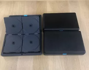 Laserline 24 CD DVD Black Storage Hard Case w/ Slide Door Release Lot of 3 - Picture 1 of 9