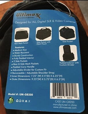 ULTIMAXX BOLSA GADGET MEDIANO CÁMARA DIGITAL/VIDEOCÁMARA Foto 1 de 4