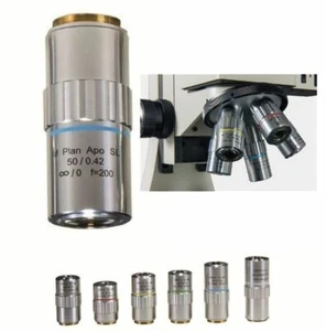 M26 95mm 2X-100X Visible LWD M Plan APO Metallurgical Microscope Objective Lens - Picture 1 of 33