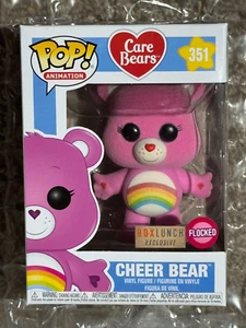 Funko Pop! Care Bears Cheer Bear Flocked Box Lunch Exclusive w/ Protector - Picture 1 of 7