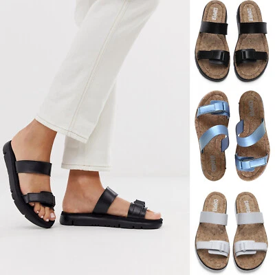 Женские кожаные сандалии-шлепанцы Camper Oruga с пробковой стелькой НОВЫЕ - Изображение 1 из 2