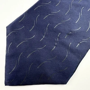 DKNY Mens Tie Necktie Blue Gray Geometric Silk Classic Length - Picture 1 of 4