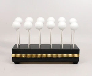 Black & Gold Cake Pop Stand, Wedding Cake Pop Holder, Cake Pops, Black Gold, - Picture 1 of 8