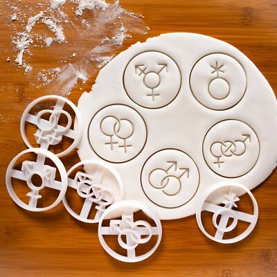 Cortadores de galletas símbolo LGBTQ - lesbiana gay bisexual transgénero genderqueer orgullo Foto 1 de 4