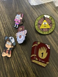 Gravity Falls Cartoon Show Metall Emaille Pin 5er Set - Bild 1 von 2