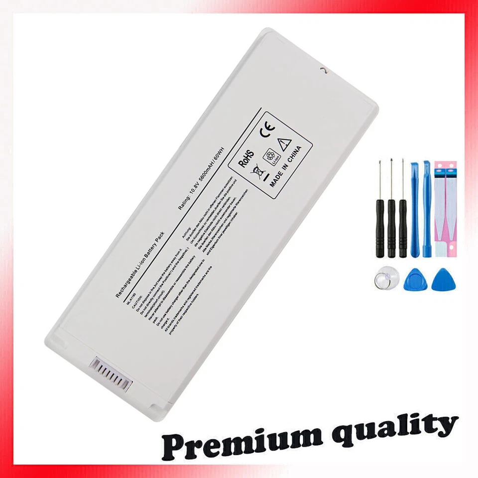 Аккумулятор для Apple 13 дюймов MacBook A1185 литий-ионный 10,8 В - 59 Втч перезаряжаемый аккумулятор CC - Изображение 1 из 1