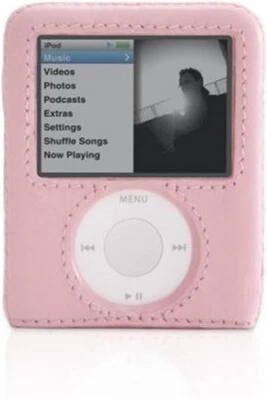 Apple iPod Nano 3G 3rd Gen GRIFFIN elan Form Pink Leather Case Hard Rigid Cover