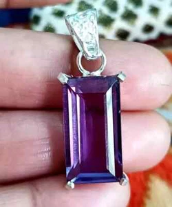 A+Natural Alexandrite Pendant Color-Change 925 Sterling Silver 45.60 Ct Gemstone - Picture 1 of 6