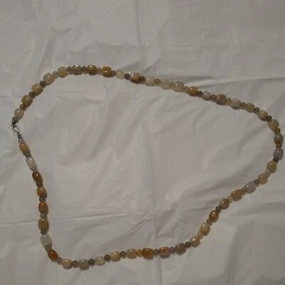 COLAR CALCEDÔNIA MULTIFORMA JAY KING 40" TONS MULTICOLORIDOS BRANCO/MARROM - Imagem 1 de 4