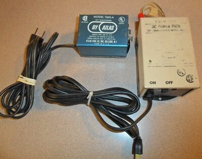 2 Vintage TOY TRANSFORMERS Model 1260-A By Atlas, 20 Volt DC Power Pack, AURORA? - Image 1 of 4