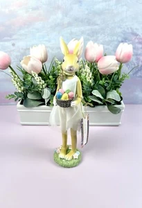 Jolie Fleur Colección Niña de Pascua Conejito Huevo de Pascua Cesta y Falda de Tul 12” Nuevo - Imagen 1 de 12