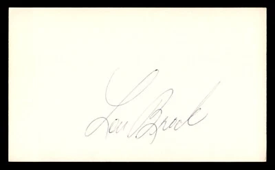 Lou Brock Index Card Auto Autograph *3 JSA - Image 1 of 2