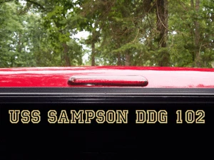USS SAMPSON DDG 102 decalcomania US Navy militare USN S01 - Foto 1 di 4