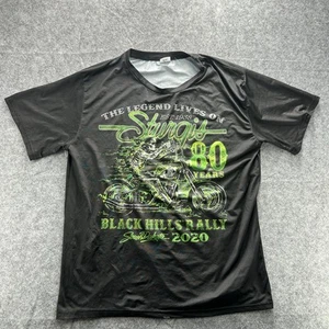 Sturgis Black Hills Rally Shirt Uomo 2XL 80 anni 2020 South Dakota Biker Tee - Foto 1 di 13