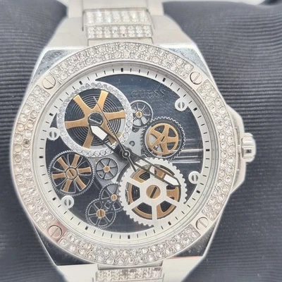 Guess Big Reveal GW0323G1 Mens Silver Stainless Steel Skeleton Watch - image 1 of 4