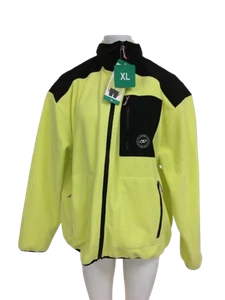 DKNY SPORT Ladies Size XL Lightweight Yellow/Black Zip Up Fleece New With Tags  - Picture 1 of 10