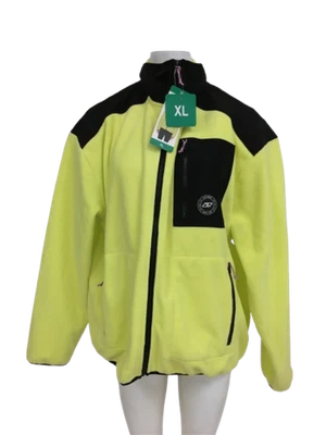 DKNY SPORT Ladies Size XL Lightweight Yellow/Black Zip Up Fleece New With Tags  - Image 1 of 4