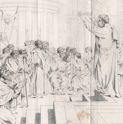 保罗和巴纳巴斯 LYSTRA Eng。 作者 Holloway Aft Raphael 1808 古董雕刻 — 第 1/4 张图片