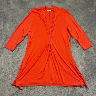 Top túnica Soft Surroundings para mujer XL coral naranja manga 3/4 elástico dobladillo dividido Foto 1 de 4