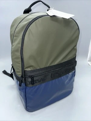 Mochila LeSportSac Montana azul marino/verde bloques de colores nueva con etiquetas Foto 1 de 4