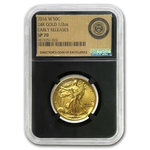 2016-W Gold Walking Liberty Half SP-70 NGC/PCGS (Mixed Labels) - Picture 1 of 7