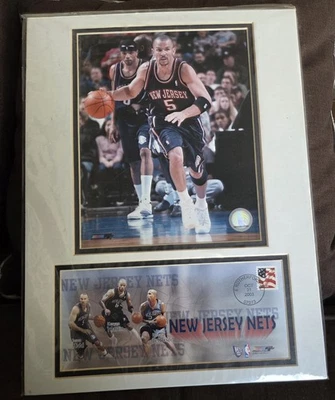 BASKETBALL - USPS PHOTO & FIRST DAY COVER 2003 JASON KIDD NEW JERSEY NETS #1  - Image 1 of 4