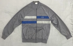 Adidas Track Jacket Mens XL Gray Blue Reflective Stripe 80s Vintage USA Made - Picture 1 of 23