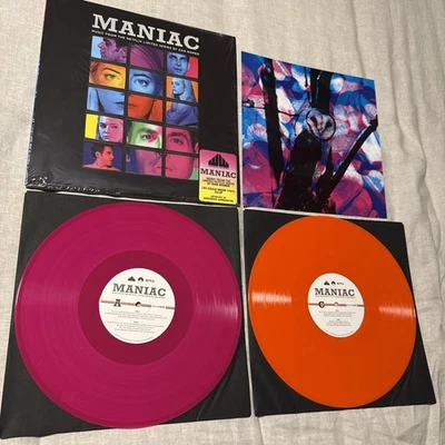 MANIAC Soundtrack  2xLP Neon Orange & Pink Waxwork Records Subscriber Variant  - Image 1 of 4