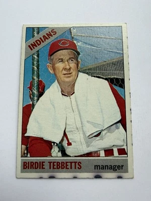 1966 Topps Birdie Tebbetts #552 Birdie Tebbetts Gerente Béisbol EX Foto 1 de 3