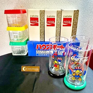 Lote de 9 vasos vintage de Coca-Cola Japón envase de olla vajilla venta a granel Japón años 80 - Imagen 1 de 16