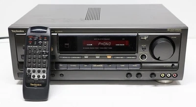 Receptor amplificador estéreo Dolby Technics SA EX600 de colección con control remoto OEM funciona Foto 1 de 4