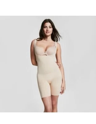 Spanx Assets Women's Shaping Open Bust Bodysuit Size Small - Image 1 of 4