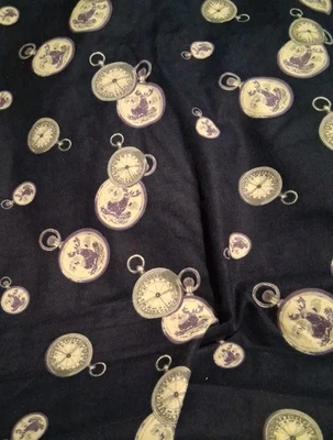 Relojes de bolsillo y alce en tela de franela negra 44" X 36" Foto 1 de 4