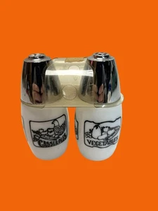Vintage Gemco DRY-ME Salt & Pepper Shakers With Carrier - Picture 1 of 6