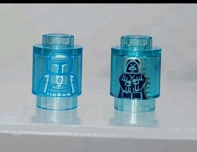 LEGO® Trans 1x1 Hologram Lot Emperor Palpatine & Mandalorian 7964 10221 75319 - Image 1 of 1