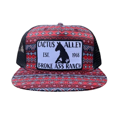 Cactus Alley Hat Co. Para hombres Burro Rojo y Negro Azteca Snapback Sombrero PH103-P148 Foto 1 de 1