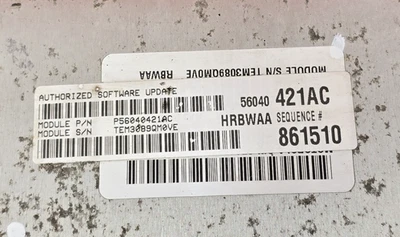 Camión Dodge Ram 2000 ECM P56040421AC 2500 3500 8,0 L V10 piezas bajas emisiones Foto 1 de 4