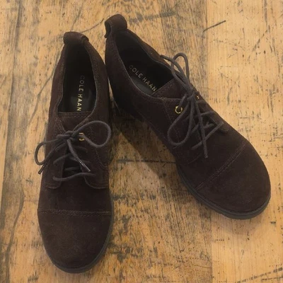 Oxford grueso de gamuza para mujer COLE HAAN Carmea marrón chocolate 9,5  Foto 1 de 4