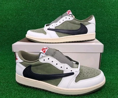 Size 12 - Travis Scott x Air Jordan 1 Retro OG SP Low Reverse Olive / Medium  - Image 1 of 4