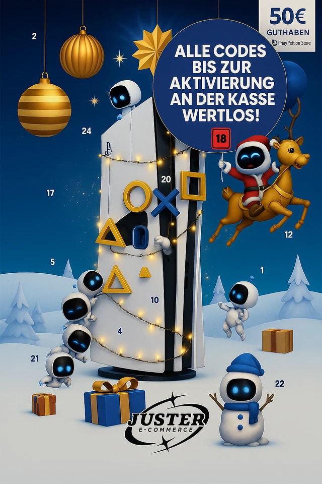 PlayStation Adventskalender 2025 | PS Fanartikel | Gaming Geschenk Weihnachten - Bild 1 von 1