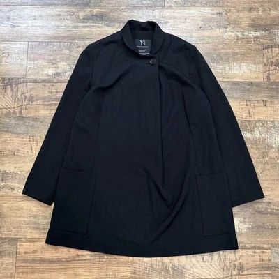 Yohji Yamamoto Y's Jacket Wool Pullover Black Pre-owned free ship — 第 1/4 张图片